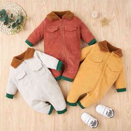 стильная одежда для мальчиков
 Скидка Зимние младенца стильные сплошные комбинезоны для мальчика одежда 210528