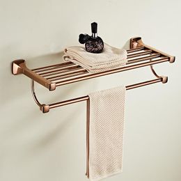 Towel Racks Bathroom Rail Stainless Steel Rose Gold Toilet Bar