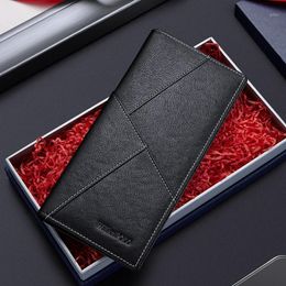 high end mens wallet Canada - Wallets WILLIAMPOLO 2021 Wallet Mens Long Leather Ultra-thin High-end Card Bag Men Tide Luxury Designer1