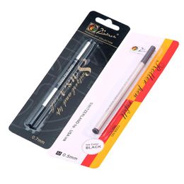 Gel Pens Pimio Signature Pen Refill 0.5mm / 0.7mm Pure Black Pearl Thread Metal For The Core