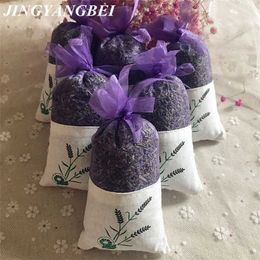 Natural Lavender Bud Dried Flower Sachet bag Aromatherapy Aromatic wardrobe desiccant sachet car room Air Refreshing Y0630