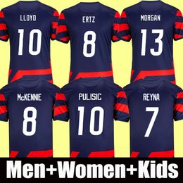 Copa del Mundo 2020 USA America Camiseta de fútbol pulisico Ertz Bradley Pugh Lloyd Altidore 2021 Wood Football Jerseys United States Hombres + kit niños Camisetas