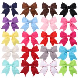 Baby Girls Hair Clips Bowknot Grosgrain Hairpins Kids Ribbon Bows Children Hair Accessories Toddler Bow Barrette 20 Colors YL2415