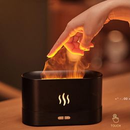 Simulation Flame Light Aroma Air Humidifier USB Ultrasonic Essential Oil Diffuser Auto Shut-off For Home Aromatherapy Diffuser RRB14140