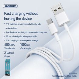 Original Remax cables RC-163 TPE Wholesale Colorful Fast Charger cable Quick Type C Data Charging Micro Usb for smartphone samsung with retail package