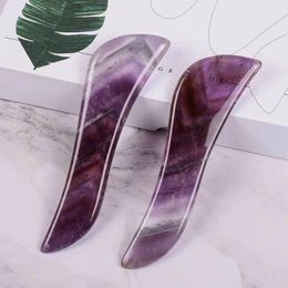 Wholesales Gua Sha Tool Face Massager Natural Crystal Amethyst Stone Guasha Board Scraping Massage Neck Eye Beauty Anti Wrinkle Skincare Health Realxing