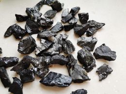 Shungite Stones For Water Purification, Black Matte Chips Filtering Decorative Objects & Figurines