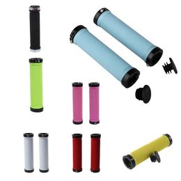 Bike Handlebars &Components Double Road Mountain MTB BMx Cycle Bicycle Lock On Locking Handlebar Grips