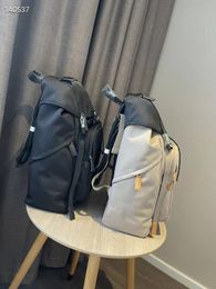 High quality nylon double shoulder bag backpack men's and women's waterproof cloth material