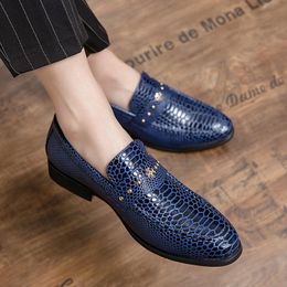 Dress Shoes Skin Fashion Trend For Men Casual Leather Men's Stylish Lather Piergitar Italian Moccasins Summer Male