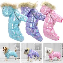 Warm Dog Clothes Winter Thick Fur Pet Puppy Jacket Coat Waterproof Dog Costume Clothing For Small Medium Large Dogs Chihuahua 211013