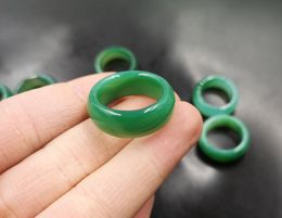 Natural green agate jade tail lovers men Jewellery moissanite women s mens rings