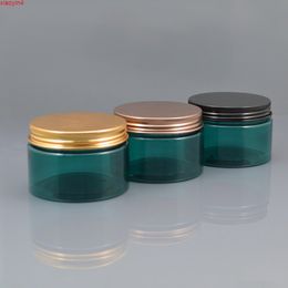 50pcs/lot 120ml Dark Blue Plastic Cosmetic Jar PET Serum Bottle Black Gold Brown Aluminium Cap 120g Lightproof 120HBAgoods