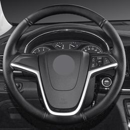 Classic Black Artific Leather Car Steering Wheel Cover for Opel Astra (J) Ampera 2010-2015 Meriva (B) 2010-2017 Zafira Tourer 2011-2016