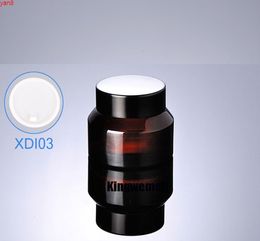Wholesale 300pcs/lot Capacity 30g 30ml Empty Glass Brown Cream Jar with Black Lids For Cosmetic Packaging XDI03good qualty