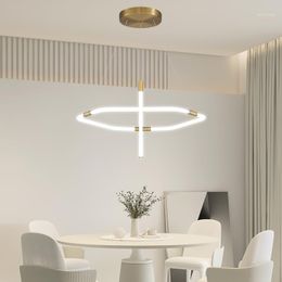 Kronleuchter FANPINFANDO Moderne LED für Wohnzimmer Esszimmer 1 Kreis Ringe Acryl Kronleuchter Küche Innenbeleuchtungskörper