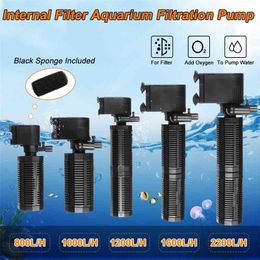 13W/18W/25W/30W/40W Biological Internal Filter Fish Tank Aquarium Filtration Pump 800-2200l/h Submersible Aquarium Water Pump Y200922