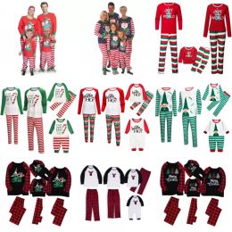 NEW Christmas Family Pajamas Sets Dad Mom Kids Baby Family Matching Christmas Sleepwear Christmas Night Pajamas Party Wear