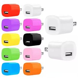 High quality Colorful 5V 1A US Ac Home Wall Charger Power Adapter For Mobile Phone