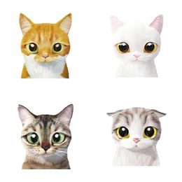 Wall Stickers Three Ratels QC522 Cute Kitten Home Decoration Living Room Car Hood Sticker Laptop Decal