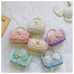 Korean Style Kids Purses and Handbags Little Girl Small Coin Pouch Wallet Girls Princess Bow Messenger Bag Baby Clutch Purse