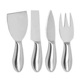 Stainless Steel Silver Cheese Knives 4Pcs Set Cheese Cutlery Kitchen Gadgets Baking Tools Kitchen Gadgets