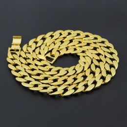 thick silver chain link Australia - Hip Hop Thick Cuban Link Chains Men's Gold Silver Color Long 30 Inches Necklace For Women Rapper Jewelry Accessories Gift