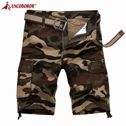 Camouflage Camo Cargo Shorts Men 2021 Summer Casual Cotton Loose Baggy Multi Pocket Pants Streetwear Army Military Shorts 29-44 H1210