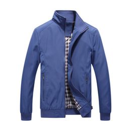 Giacche da uomo Bomber Solid Giacca casual Uomo Primavera Autunno Capispalla Mandarino Abbigliamento sportivo