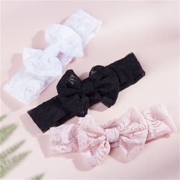 24 Pcs Solid Lace Bowknot Elastic Hair Bands Headbands Toddler Kids Headwear Hair Accessories Beautiful HuiLin DWH264 636 Y2