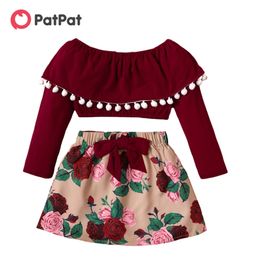 Arrival Spring and Summer Toddler Girl Floral Suit-dress Children's Dress Sets 210528