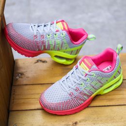 High Quality Fly women sports running shoes black blue purple yellow red pink trendy casual cushion women's outdoor jogging walking