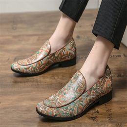 Men Loafers Summer Men Shoes Casual Shoes Printing Leather Youth Nighltclub Shoes Men Breathable Fashion Flat Footwear Big Size