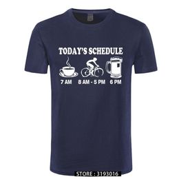 Mens T Shirts Funny Cycls T-Shirt Mountain Biking Schedule Tee 100% Cotton Brand T-Shirts 210706