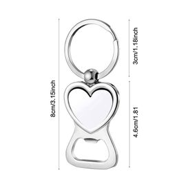 Hooks & Rails 20 Pcs Blank Keychain Sublimation Metal Bottle Opener Key Ring Heat Transfer Keychain 10 A B3075