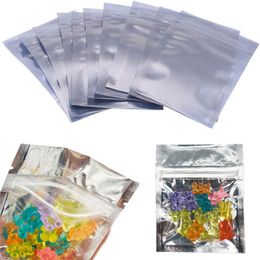 100pcs/lot Plastic Aluminum Foil Package Bag Resealable Zipper Bags Smell Proof Pouch for Food Coffee Tea Packaging