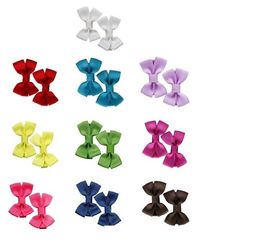 2021 new 2 Inch Grosgrain Ribbon Tiny Boutique Hair Bows Alligator Clips For Baby Girls Toddlers Kids Barrettes hair accessories