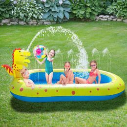 fountain toys Australia - Inflatable Pool Kids Toys Circle For Bathing Children Aquapark Children Pool Swim Float Water Fun PoolToys Fountain Watering Mat X0710