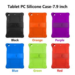 Iphone Case Handle Stand Silicone Soft Shockproof Tablet Case For Apple iPad 12.9 Mini 1 2 3 5 6 mini6 10.2 10.9 10.5 Silicone Soft Back Kickstand Cover