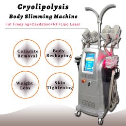 Vacuum Therapy Fat Freezing Machine Slimming Equipment Cryolipolysis Body Shaping Rf Skin Tightening Cellulite Removal 4 Cryo Handles