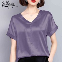 Plus Size 3XL Summer Tops Casual Solid Chiffon Women Blouses Shirt Fashion And Blusa Feminina 0420 40 210508