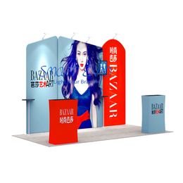 Modular Trade Show Screens for Advertising Display with Frame Kits Custom Full Color Printed Graphics Carry Bag