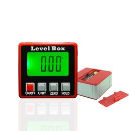 bevel gauge Canada - Digital Level Box Protractor Instrument Inclinometer Water Proof Angle Gauge Finder Bevel With Magnet Base degrees %  mm m IN FT