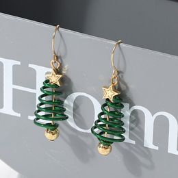 New Trendy Statement Christmas Tree Dangle Earrings For Women Santa Claus Snowman Drop Earring Jewellery Girls Gifts Wholesale
