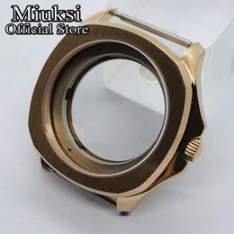 40mm rose gold watch case sapphire glass fit ETA 2836 Miyota 8205 8215 821A Mingzhu DG 2813 3804 Seagull ST1612 movements