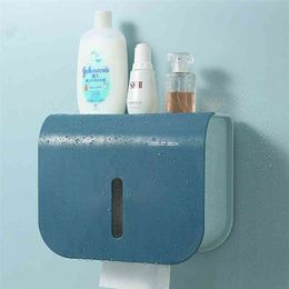 Toilet Paper Holder Double-layer Tissue Storage Box Organiser Portable Home Roll Dispenser Bathroom Accessories 210423