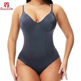 Women's Shapers GUUDIA Bodywear Shapewear Bodysuit For Women Waist Trainer Tummy Control Smooth Body Shaper Open Crotch Underwire Bra Jumpsu