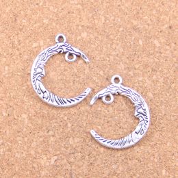 57pcs Antique Silver Bronze Plated moon face Charms Pendant DIY Necklace Bracelet Bangle Findings 26*21mm
