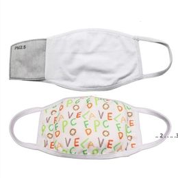 newBlanks Sublimation Face Mask Adults Kids with Philtre Pocket Can Put Pm2.5 Gasket Dust Prevention for Diy Transfer Print EWB5565