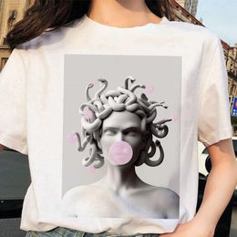 Women Snake Head Female Tee Monster Medusa Printed T-shirt Summer Casual White Harajuku Vintage Short Sleeve T Shirt